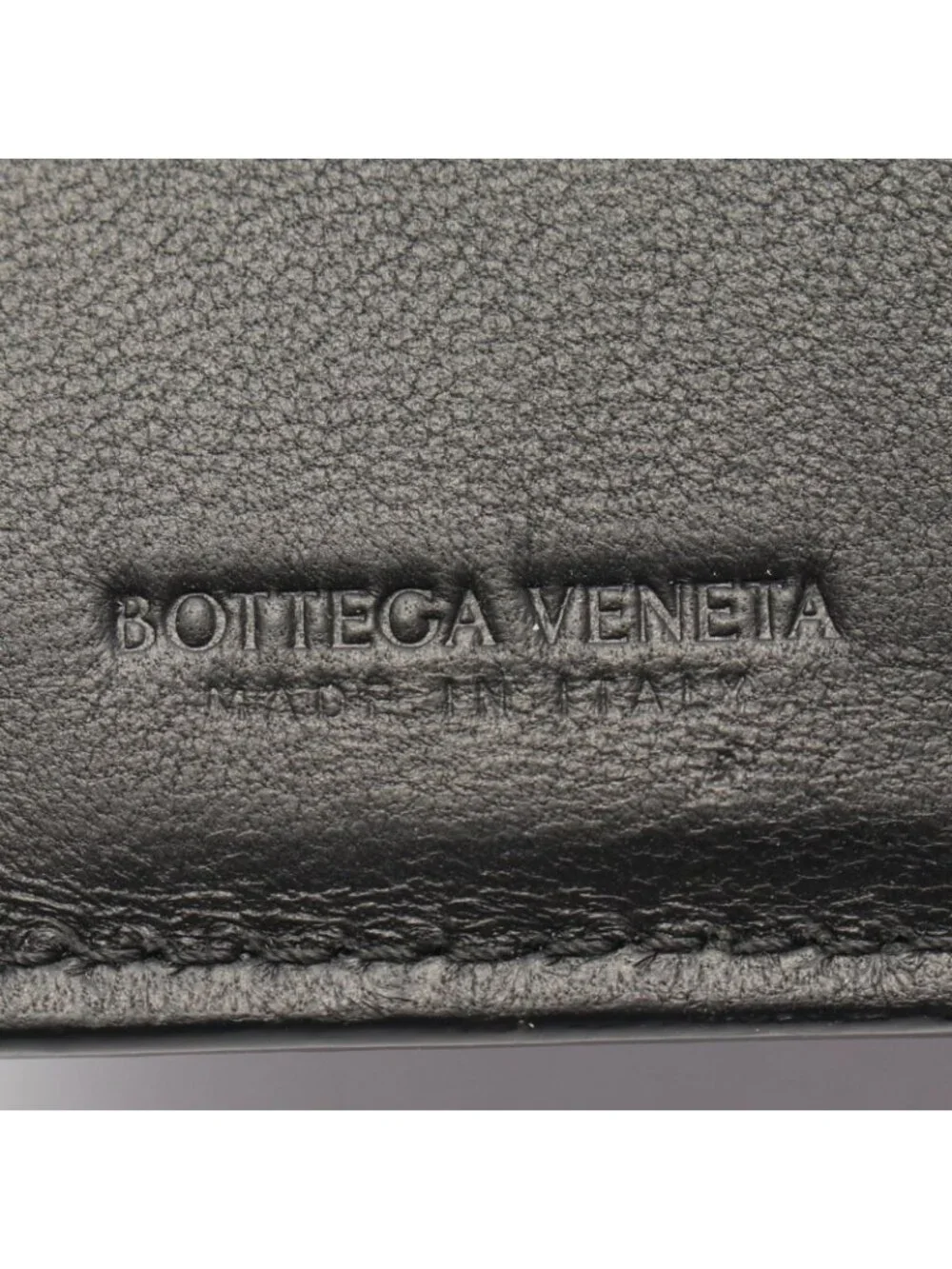 Bottega Veneta Bifold Wallet Intrecciato Black Leather